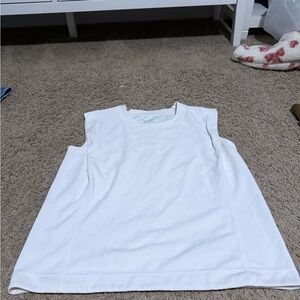 Women's White Sleeveless Top